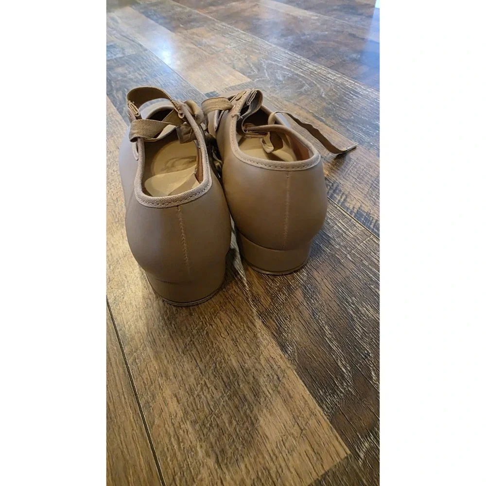 So Danca Valiant TA36 Adult Vegan Tap Shoe With Elastic Snaps Tan Sz Med 8 1/2 L
